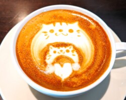 猫のラテアート